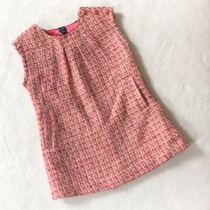 Baby gap pink/gold Boucle dress size 18-24 months